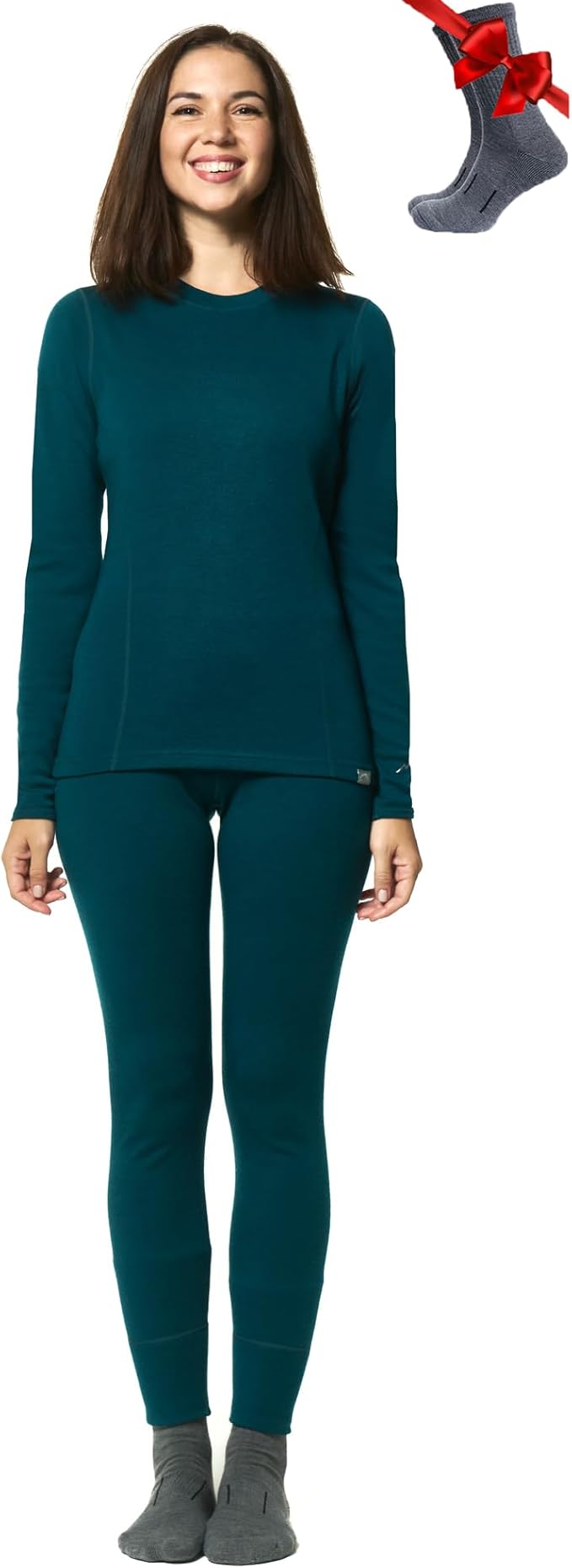 Merino.tech Merino Wool Base Layer Women Set - Heavyweight, Lite, Midweight Merino Thermal Underwear For Women Top, Bottom