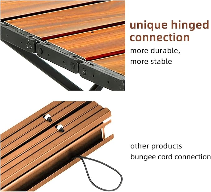 ROCK CLOUD Portable Camping Table Ultralight Aluminum Camp Table Folding Beach Table for Camping Hiking Backpacking Outdoor Picnic, Size M