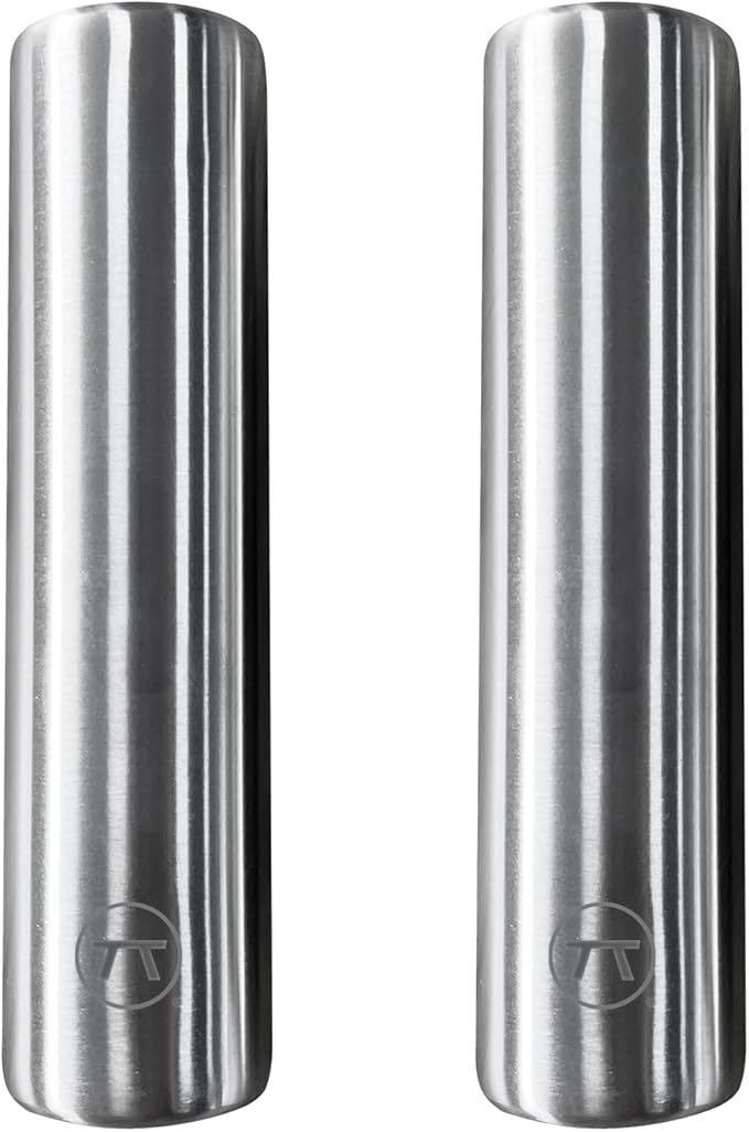 Outset Stainless Steel Cylinder Ice Packs, Set of 2 Reusable Travel Coolers, 6.3" x 1.6”