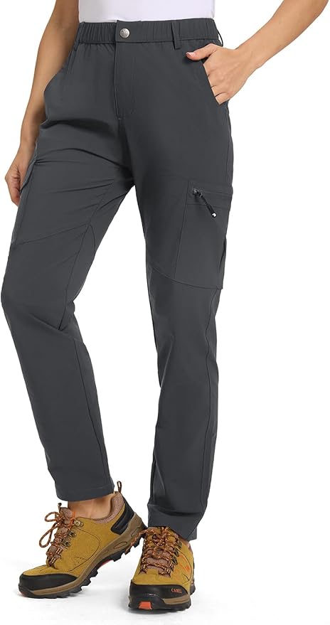 TBMPOY Women's Hiking Cargo Pants Lightweight Water Resistant Quick Dry Fishing Camping Travel Work Pant with 6 Pockets