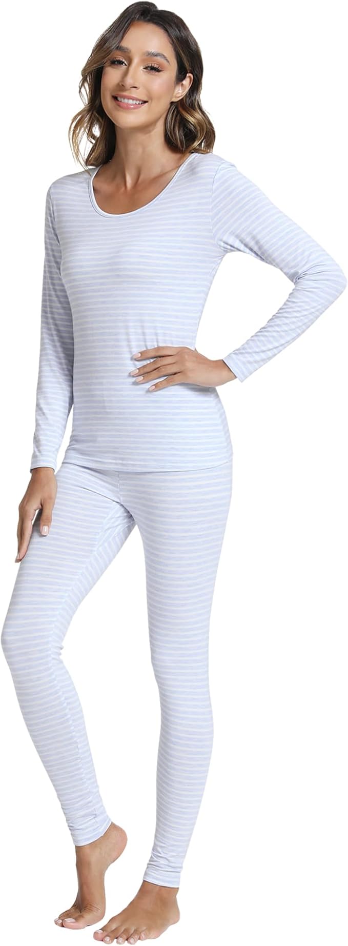WiWi Soft Viscose from Bamboo Underwear for Women Thermal Long Johns Sets Super Warm Base Layer Top Pants Pajamas Set S-3X
