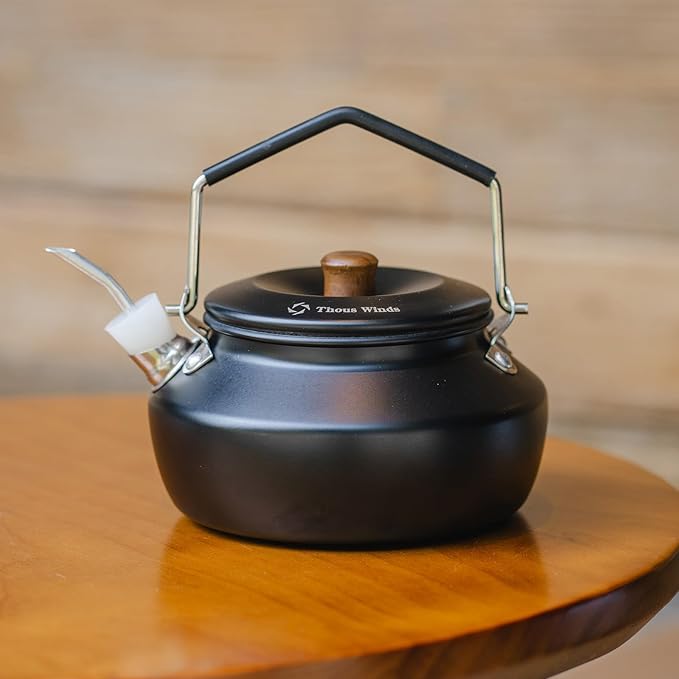 0.6 Liter Stainless Steel Camping Kettle with Extension Spout