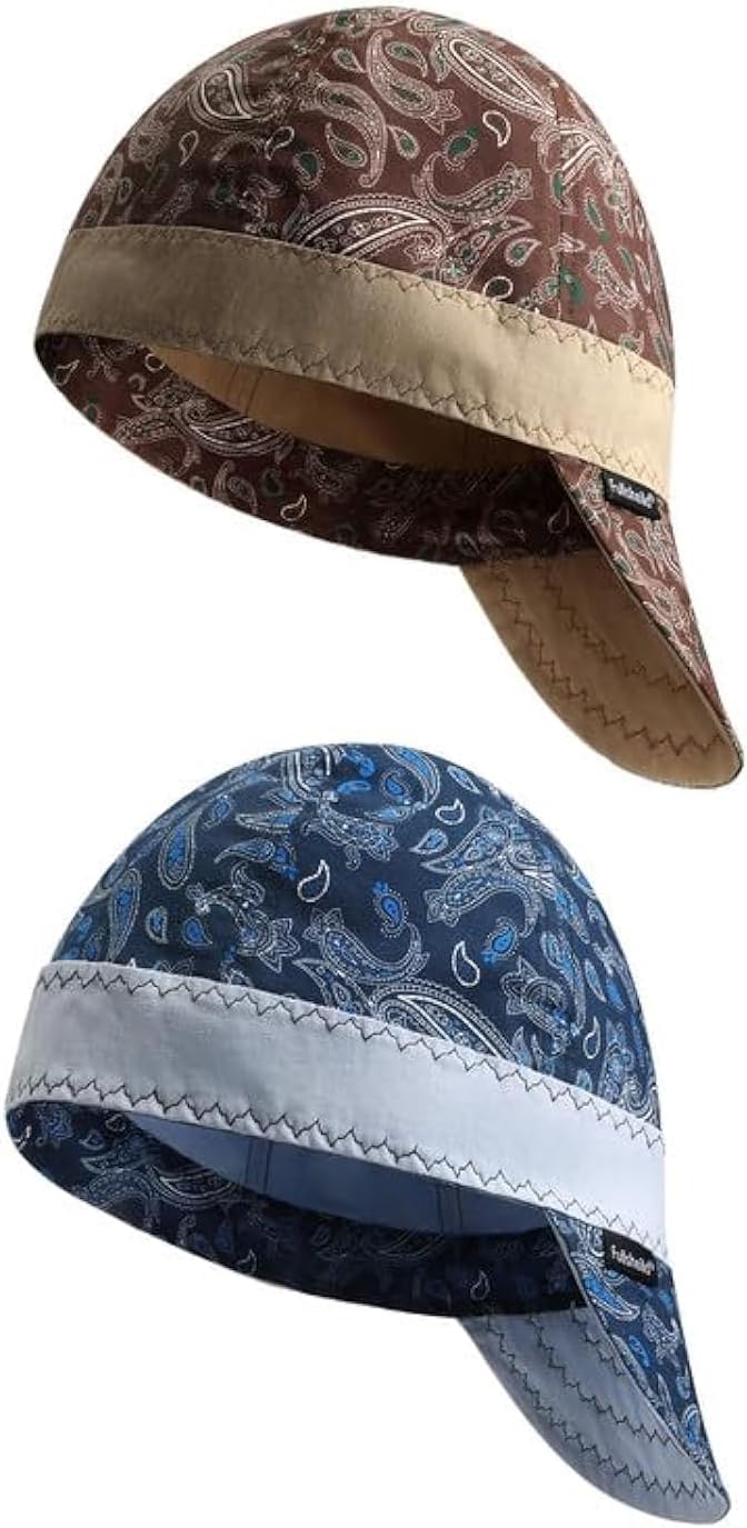 Fullsheild Reversible Welding Cap, Lightweight Cotton Comforts for Safety and Protection, FR 6 Pannel Printed Caps
