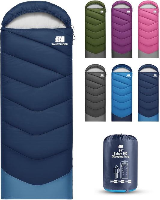 Sleeping Bags for Adults Cold Weather,Portable, Waterproof,Lightweight Sleeping Bag for Tall Girls Boys with Compression Sack for Warm Camping, Hiking, Outdoor & Indoor