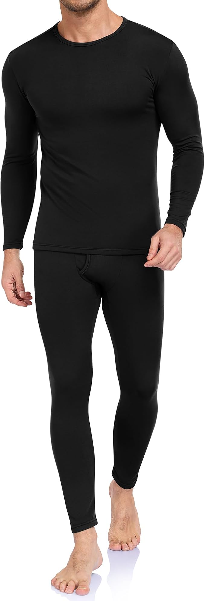 WEERTI Thermal Underwear for Men Long Johns with Fleece Lined, Base Layer Men Cold Weather Top Bottom