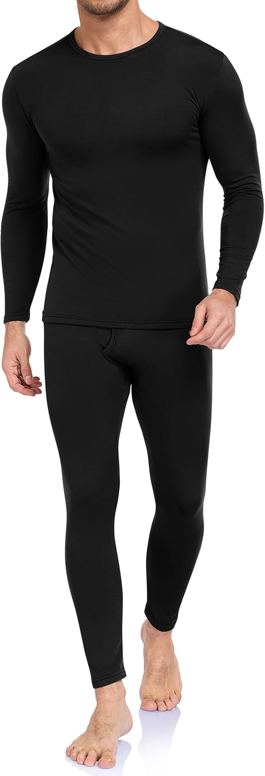 WEERTI Thermal Underwear for Men Long Johns with Fleece Lined, Base Layer Men Cold Weather Top Bottom