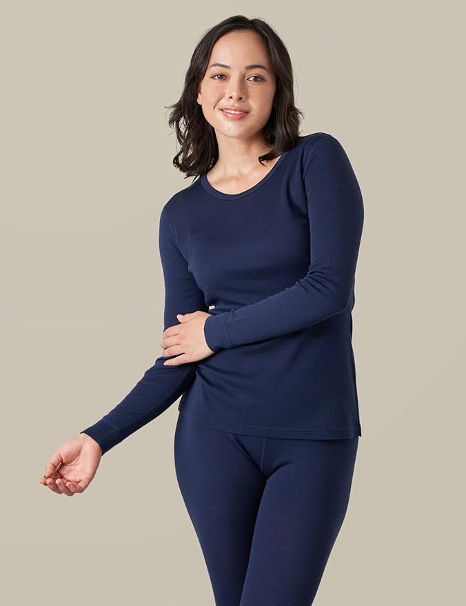 LAPASA Womens 100% Merino Wool Base Layer Set Lightweight & Midweight Thermal Underwear Long John Top & Bottom Warm L58/L91