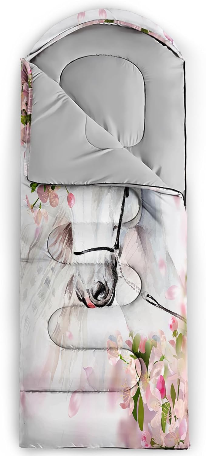 Axolotl Unicorn Sleeping Bag for Kids Boys Girls–Lightweight Warm Cold Weather Sleeping Bags,Waterproof Portable Sleeping Bag with Compression Sack for Camping Backpacking Outdoor Indoor