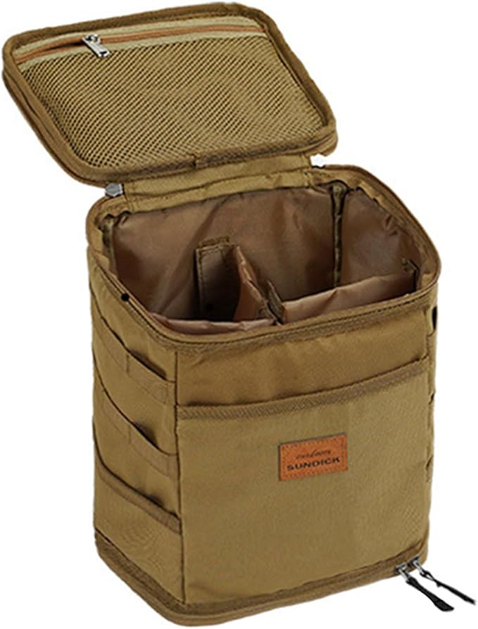 Outdoor Camping Tank Storage Bag Large Capacity Tool Bag Picnic Cookware Utensils Organizer for Women Men Tableware Storage Bag