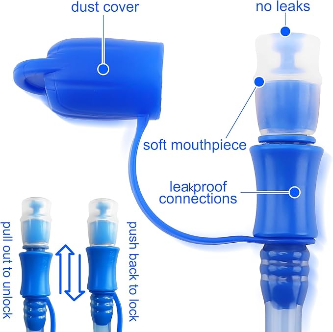 Hydration Bladder, 1.5-2-3L Water Bladder for Hiking Backpack, BPA-Free Leak Proof Water Reservoir Storage Bag, Water Pouch Hydration Pack for Camping Cycling Running