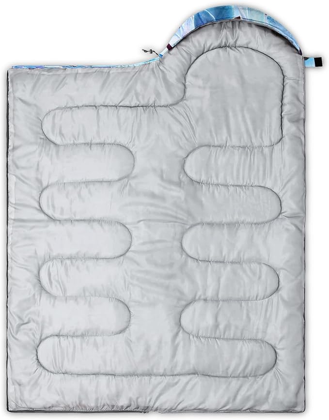 QOOMO Camping Sleeping Bags,3 Season Warm & Cool Weather,Lightweight,Waterproof Sleeping Bags for Adults & Kids,Traveling,and Outdoors,Camping Gear Equipment