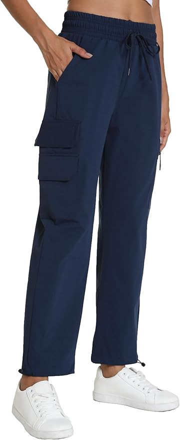 Women's Hiking Pants with Pockets - Travel Lounge Outdoor Quick Drying Lightweight Water Resistant Joggers