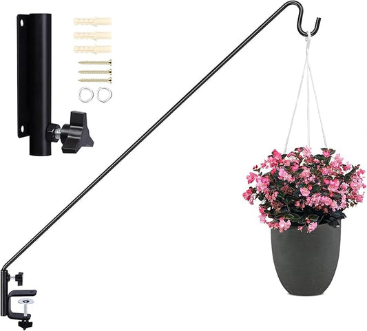 MIXXIDEA Deck Hook Outdoor Hanging Bracketsï¼?3 Inches Wall Mounted Hook Plants & Wind Chimes Risk-Free Lanterns Large Wind Chimes Lanterns