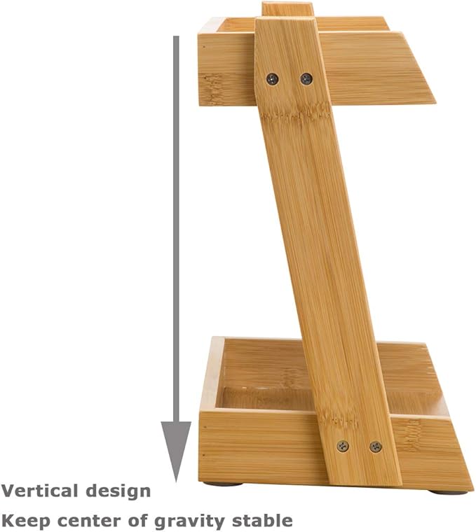 GOBAM Spice Rack Organizer 2-Tier Kitchen Countertop Cabinet Storage Shelf, Assemble Quickly, Bamboo