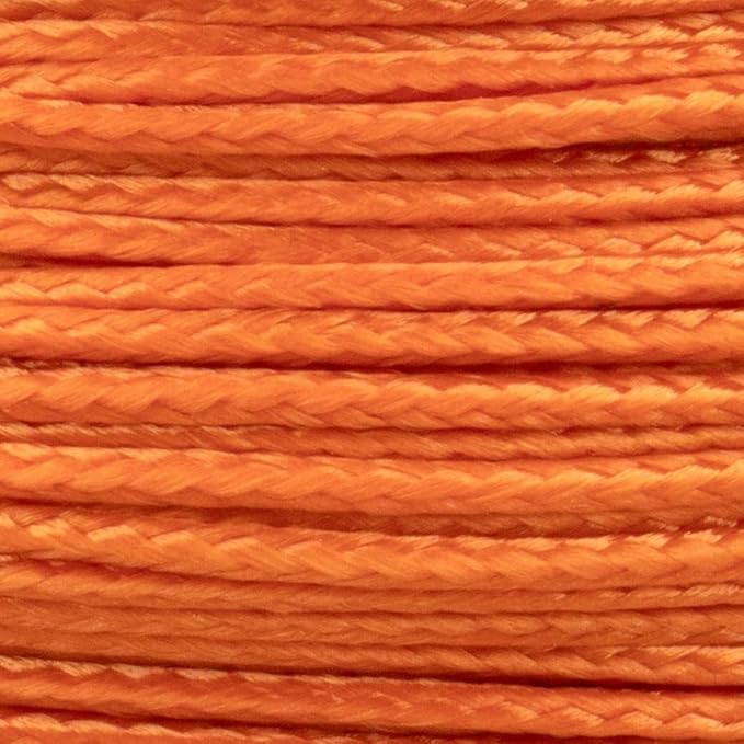 Paracord Planet Micro Paracord – Thin Braided Cord for Crafting, Fishing, and DIY Projects in 125 ft Spools – International Orange