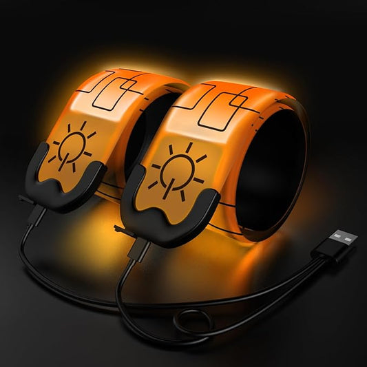 2 Pack LED Armband - Rechargeable Running Lights with Reflective Gear, High Visibility LED Wristband Lights