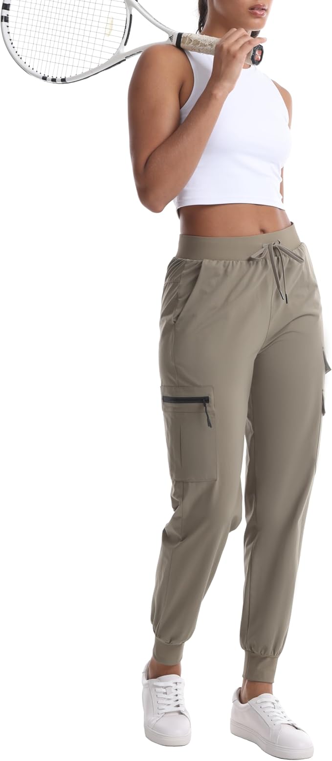 Women's Hiking Pants with Pockets Water Resistant Lightweight Quick Dry Cargo Pants for Travel Outdoor