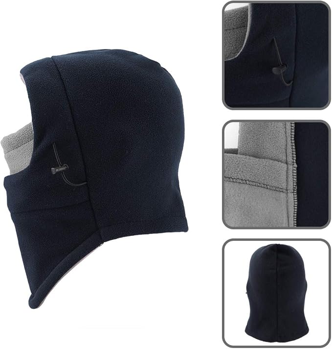 Balaclava Ski Mask 2 Pcs - Windproof Warmer Fleece Adjustable Winter Mask for Men Women