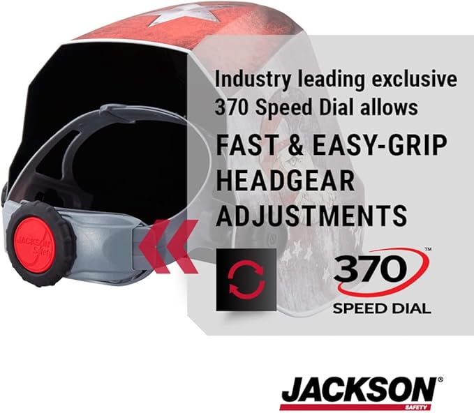 Jackson Safety Premium Graphic Welding Hood with ADF - Ultra Lightweight Auto Darkening Welding Helmet - ANSI Z87.1 (Multiple Styles)