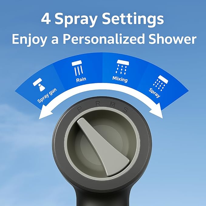 Portable Shower for Camping, Rechargeable Camping Shower with 4 Spray Modes, IPX7 Waterproof Outdoor Camp Pump for Hiking, Travel, Car, Pet