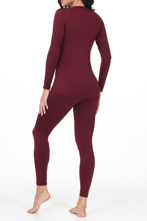 Thermal Underwear for Women Long Johns Base Layer Lounge Pajamas Top Bottom Sets Cold Weather Winter
