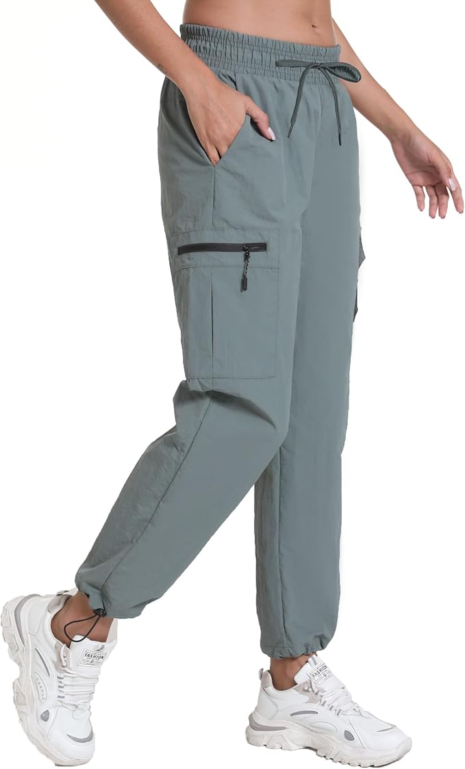 Women's Hiking Pants with Pockets - Travel Lounge Outdoor Quick Drying Lightweight Water Resistant Joggers