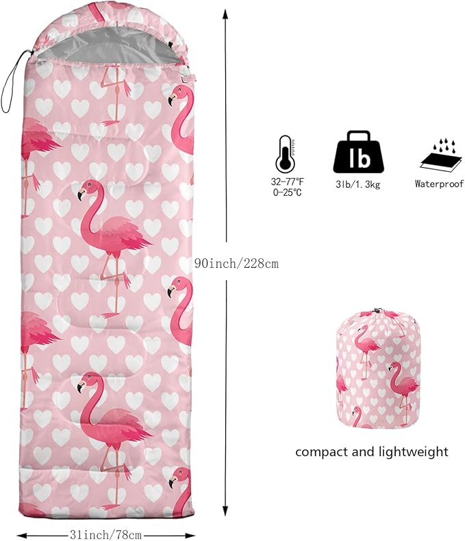 Camping Sleeping Bags Warm & Cool Weather Waterproof Backpacking Sleeping Bag All Seasons Camping, for Adult Kids Boy Girls Camping Gear Equipment, Traveling