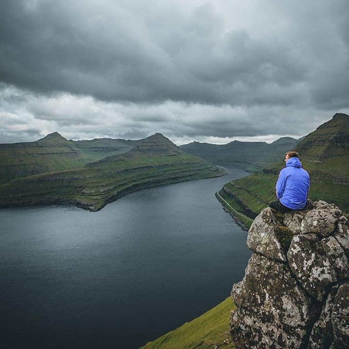 TEZO Mens Rain Jacket Waterproof with Hooded Hiking Coat Lightweight Windbreaker