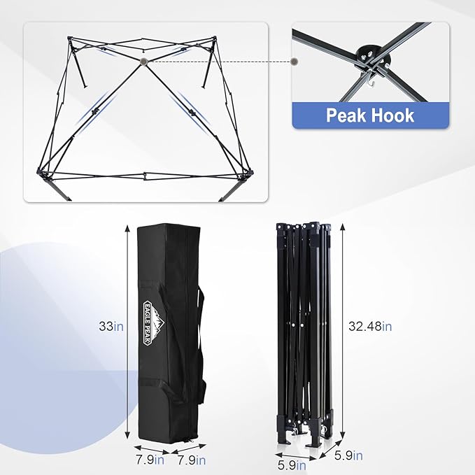 EAGLE PEAK Flex Ultra Compact 5x5 Pop-up Canopy, Sun Shelter, Changing Room, Portable Privacy Tent for Pool, Fashion Photoshoots, or Camping, Pink