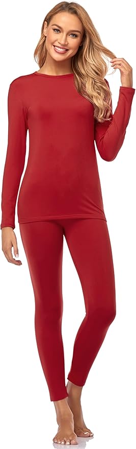Malist Women's Thermal Underwear Ultra Soft Long Johns Top with Fleece Lined