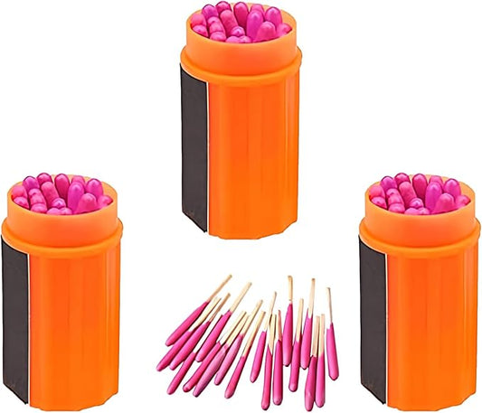 Waterproof Matches Survival Kit,Stormproof Matches with Case,20pcs Stormproof Fire Starter,Emergencys Fire Starter Matches for Hiking Camping Outdoor Surviva, 20 pcs/Barrel Matches