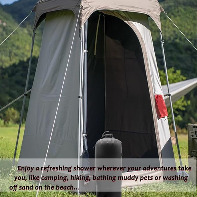 Portable Shower for Camping Outdoor, 3 Gallons Camping Shower Bag with Foot Pump - Camp Shower for Surfing, Traveling, Pet Cleaning, Car Washing, Beach & Emergency