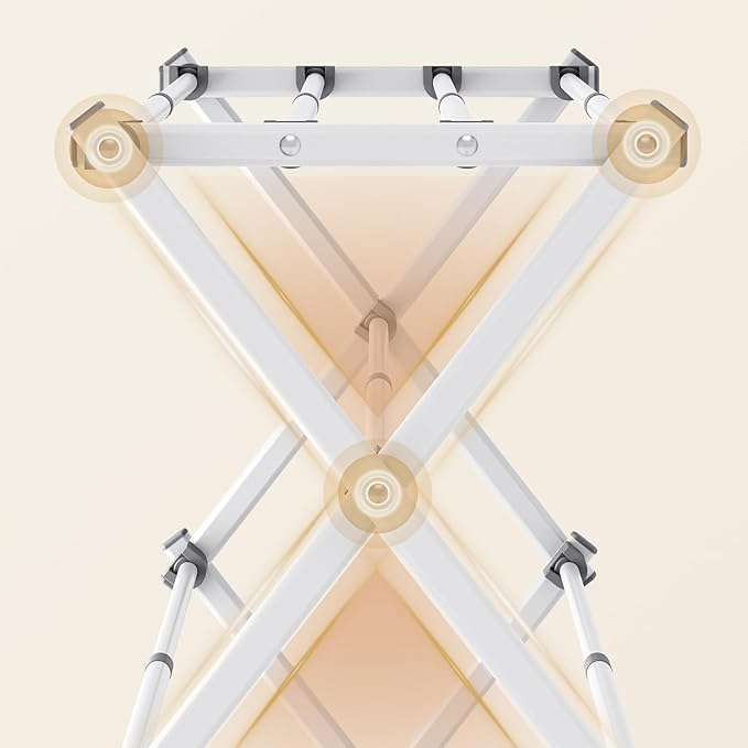 APEXCHASER Drying Rack Clothing, Clothes Drying Rack Foldable, Laundry Drying Rack Expandable, Small Clothe Hanger for Baby Clothes Towels Bibs, Socks, Clothes Airer for Indoor & Outdoor Use, White