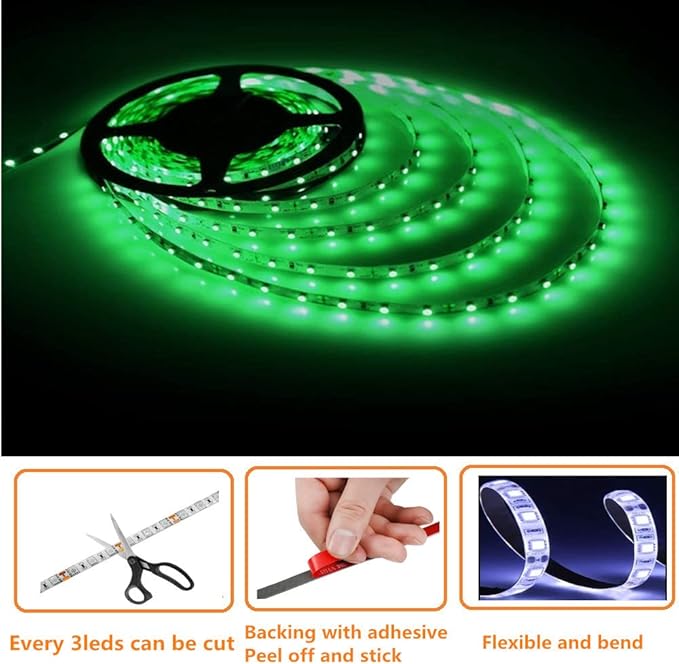 LED Boat Strip Lights, 32.8FT Marine Pontoon Led Lights, Waterproof Boat Interior Light, Under Gunnel Lights, Boat Deck Light, Night Fishing Lights, Good for Pontoon Bass Fishing Yacht Kayak (Green)