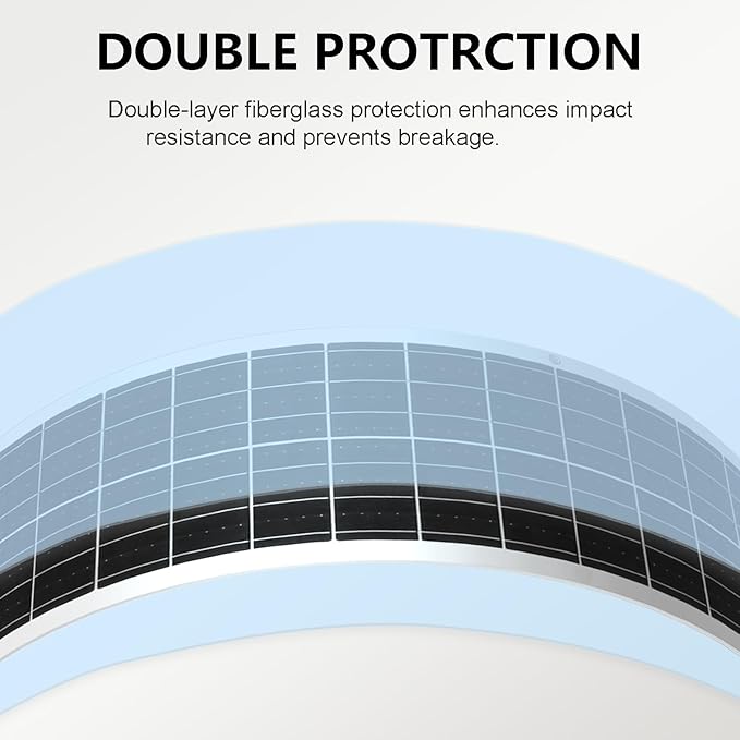 XINPUGUANG 12 Volts 50 Watts Flexible Solar Panel monocrystalline Portable Charger Power 12V Battery for RV car Boat Cabin Home (50w)