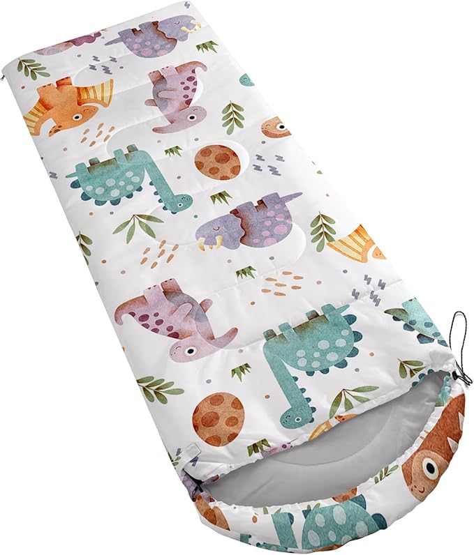 AILONEN Blue Glowing Basketball Sleeping Bag for Kids Boys,Warm and Cool Weather,Lightweight,Waterproof Backpacking,City Theme Ball Sports Sleeping Bag for Camping