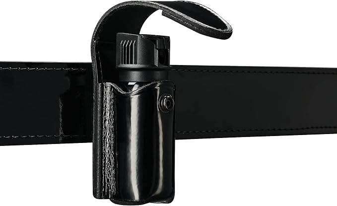 Mace Pepper Spray Holder Black Belt Pouch, Hidden Snap MK III Small, Fits up to 2oz