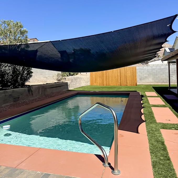 90% Black Shade Cloth, Resistant Mesh Tarp with Grommets, Garden Sun Protection Netting Cover with Taped Edge for Plant Greenhouse Patio Tomatoes Chicken Coop Barn Kennel, 6x12FT