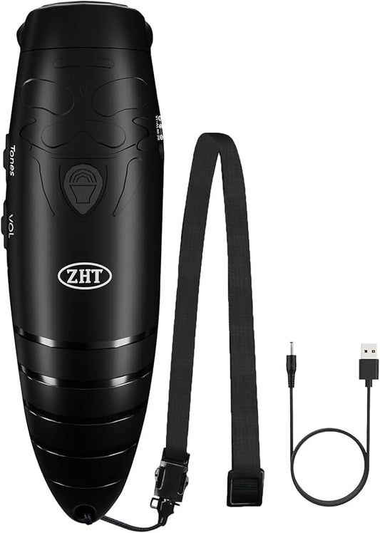 ZHT Electronic Whistles for Referees with USB Charging, 3 Tone High Volume Emergency Whistle for Referee Coaches Teacher, Outdoor Camping Hiking Boating Safety Whistles with Lanyard