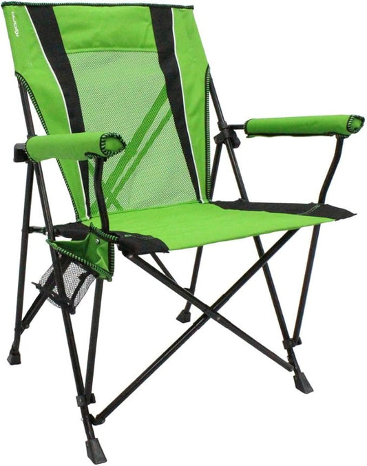 Kijaro Enjoy Versatile Folding Sports, Outdoor Chair & Lawn Chair, Dual Lock Feature, Ireland Green (Hard Arm)