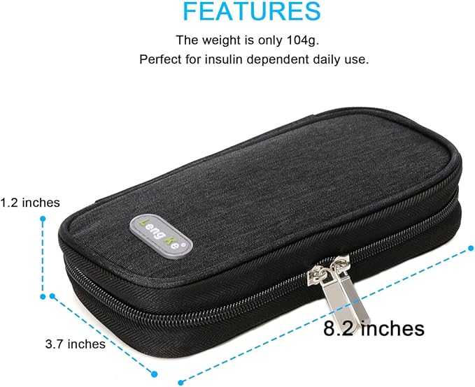 YOUSHARES Insulin Cooler Travel Case, Refrigerated Cooler Travel Case with 2 TSA Approved Ice Pack