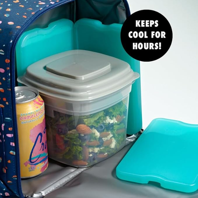 Cool Coolers by Fit + Fresh, Reusable XL Slim Ice Packs for Lunch Boxes, Green (Pack of 24)