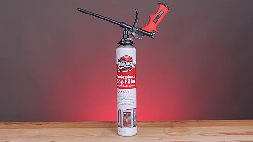 Kraken Bond Window & Door Expanding Foam Spray - (12x32oz) Professional Foam Sealant Gap Filler, Low Expansion Polyurethane Foam Spray for Holes, Gun Use, Gun&Cleaner NOT Included - 12 Pack