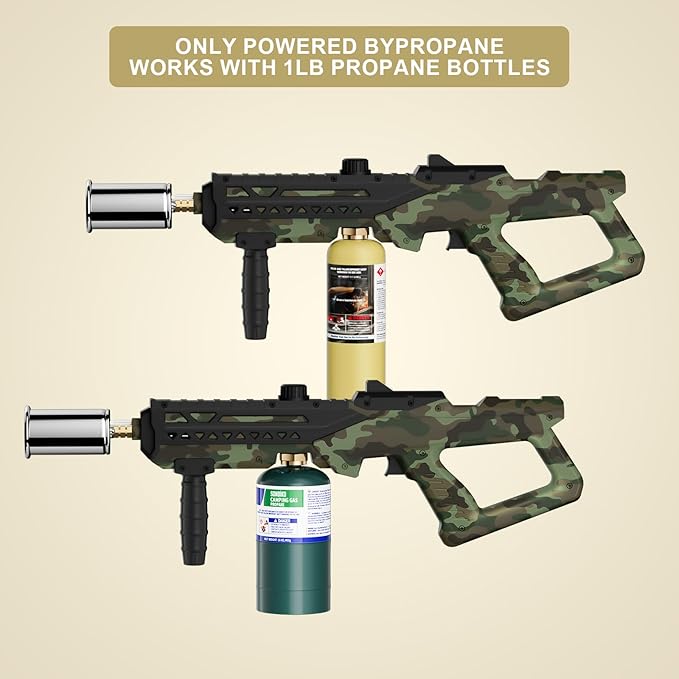 Sondiko Powerful Cooking Propane Torch Gun, Culinary Torch Campfire Starter, Adjustable Torch Burner for Searing Steak, BBQ, Welding (Propane Tank Not Included)