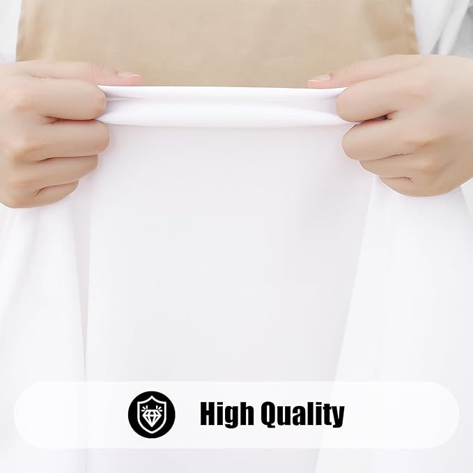 Smiry 2 Pack Rectangle Picnic Table Cloth, Waterproof Elastic Fitted Tablecloths, Washable Polyester Rectangular Patio Table Cover for Camping, Indoor and Outdoor (White, 30"x96")