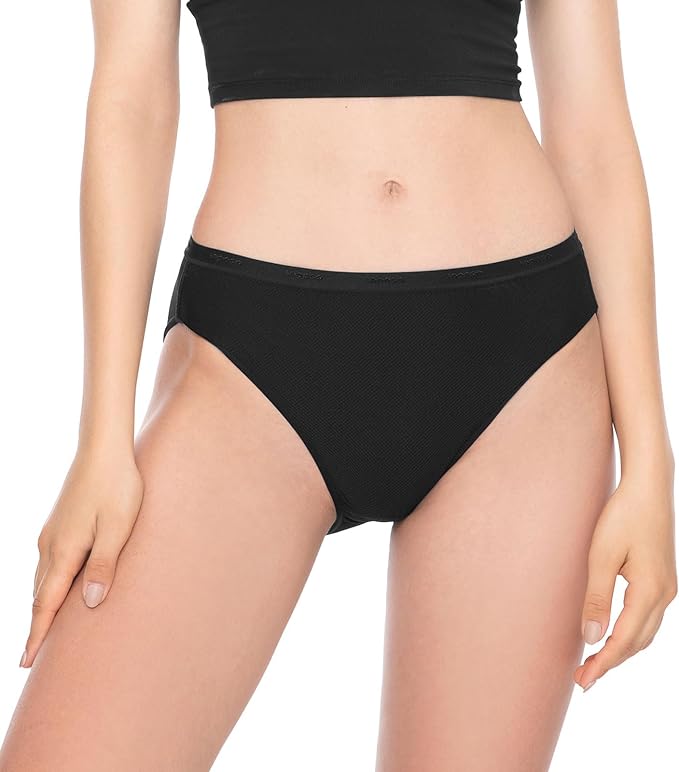 LAPASA Women's Quick Dry Travel Underwear Mesh Hiking Bikinis Activewear Stay Fresh Panties 5 Pack Terraversal L84