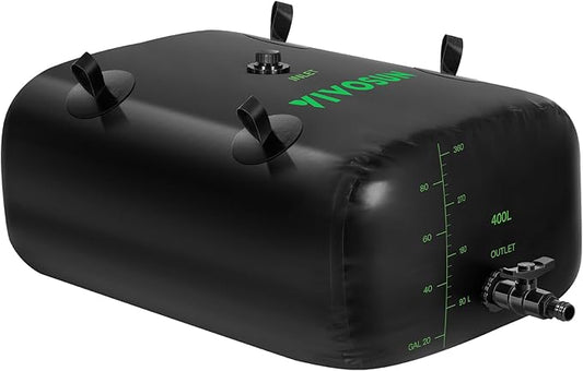 VIVOSUN 400 L/106 Gal Water Bladder, Foldable and Portable Water Storage Bag for RV, Camping, Garden Watering, Agricultural Irrigation, Drought Resistance, Firefighting