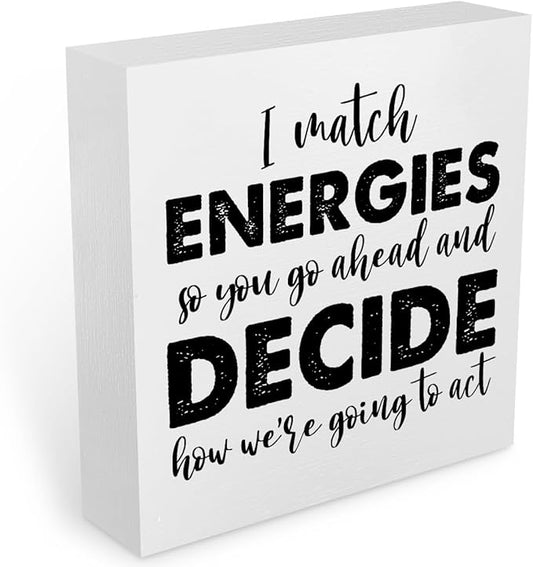 Inspirational Office Supplies Rustic Desk Decor Motivational White Wooden Box Sign Funny Gifts for Coworkers Leader Boss Farmhouse Wood Plaque Cubicle Accessories Home Shelf Table Counter Decorations