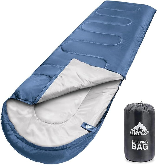 MEREZA Sleeping Bags XL for Adults Cold Weather Mens Large Wide Sleeping Bag for Big and Tall Girls Boys with Compression Sack for Camping Backpacking Warm & Cool Weather