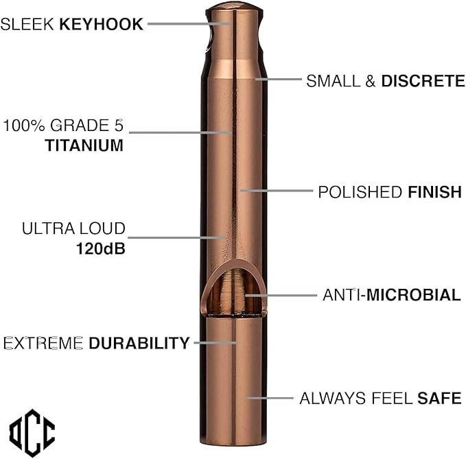DAILYCARRYCO. TiWhistle - Titanium Emergency Whistle (Rose Gold)